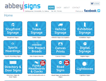 Tablet Screenshot of abbeysigns.ie